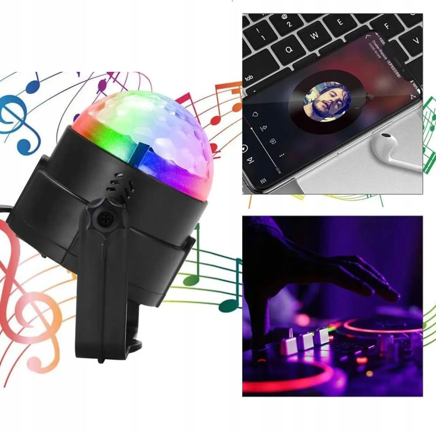 Interlook DISCO rutulys LED projektorius RGB