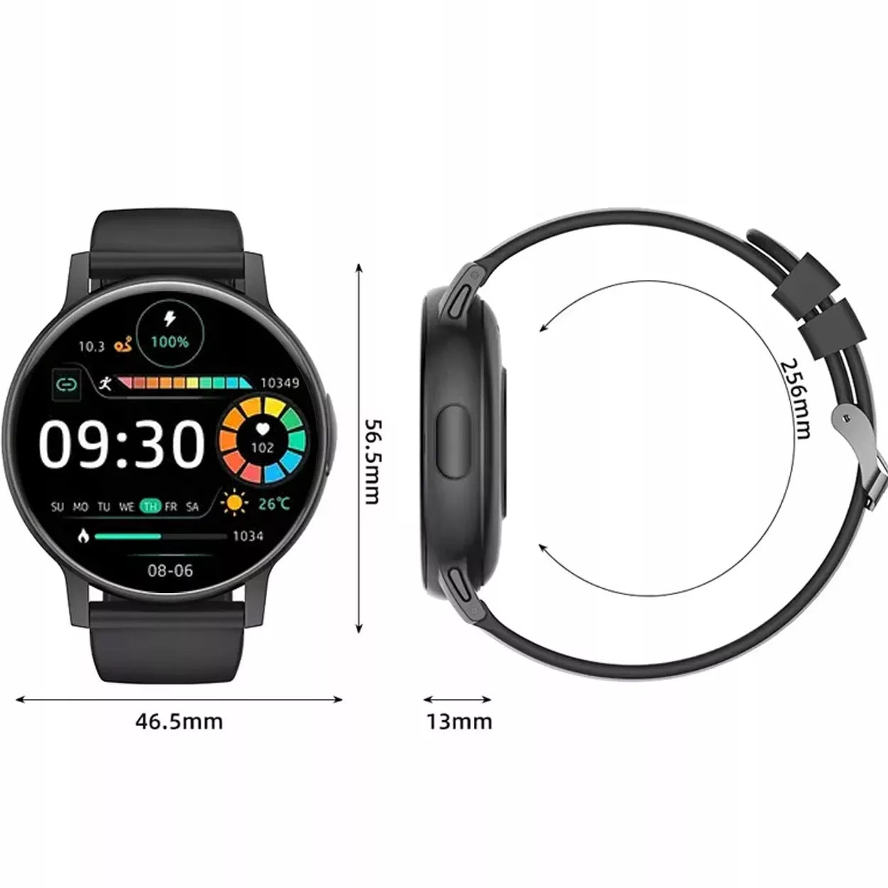 Išmanusis laikrodis Smartwatch su lietuvišku meniu Bluetooth skambučiai sportui moterims ir vyrams