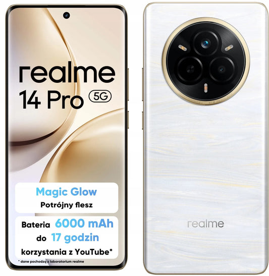 Išmanusis telefonas REALME 14 PRO 5G, 6,77", 8/256 GB, OLED, 120 Hz, Android 15, 50 MP, WiFi 6