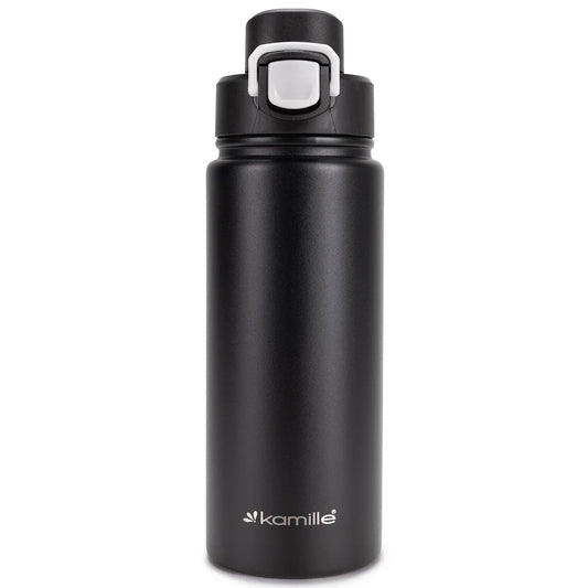 Kamille termo puodelis su užraktu ir snapeliu, 600 ml, matinÄs juodos spalvos
