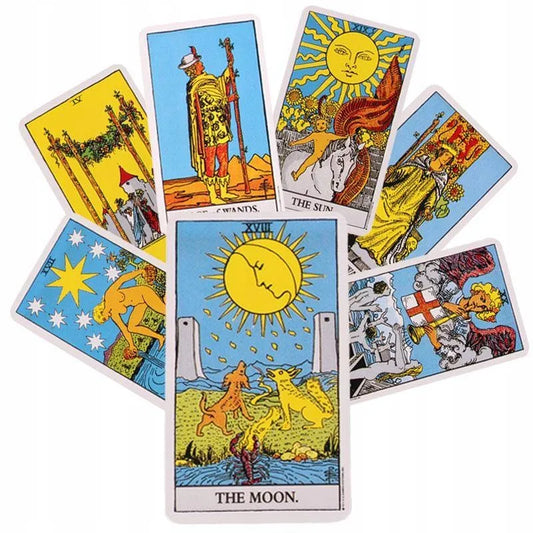 Klasikinių taro kortų rinkinys THE RIDER TAROT 78 vnt. kortų būrimas