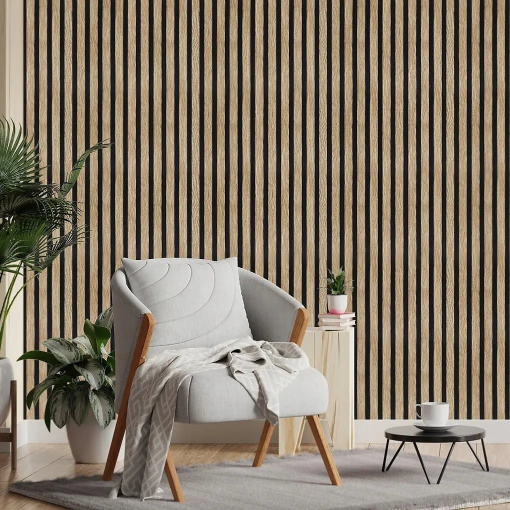 Koanni 3D lipnus tapetai su medžio lentų raštu, 45 cm x 10 m