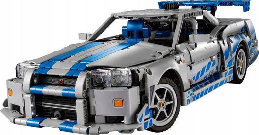 LEGO 42210 Technic Nissan Skyline GT-R (R34) automobilis iš filmo Greiti ir įsiutę