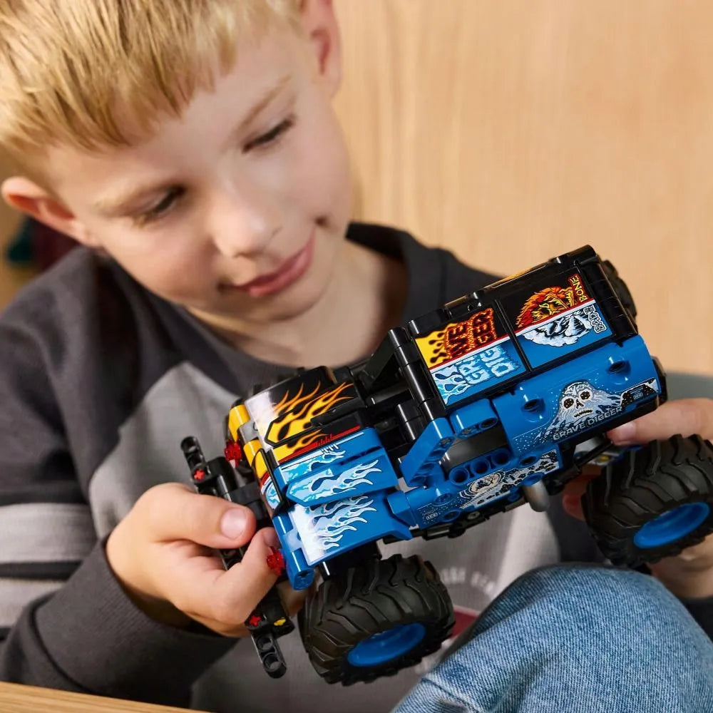 LEGO 42219 Technic Monster Jam Grave Digger Ugnis ir ledas
