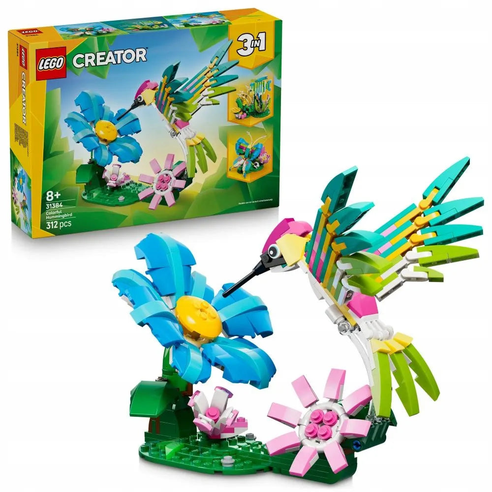 LEGO Creator 3 viename 31384 Laukinių gyvūnų pasaulis: spalvingasis kolibris