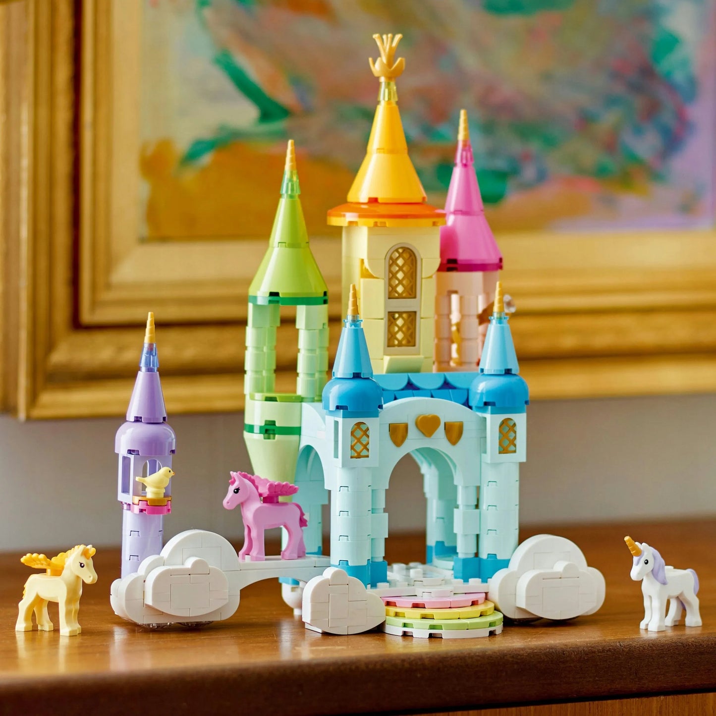 LEGO Creator 3 viename vienaragių pilis – konstravimo rinkinys su vienaragiais