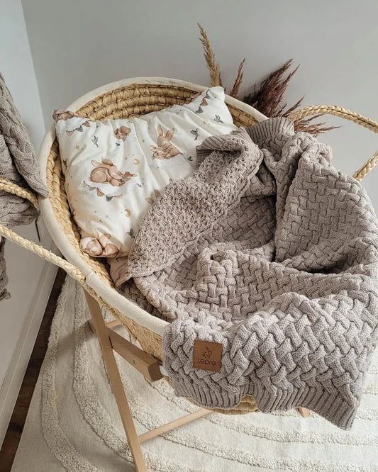 „Lepre“ 100 % merino vilnos pledas, žieminis, šiltas ir storas, smėlinis