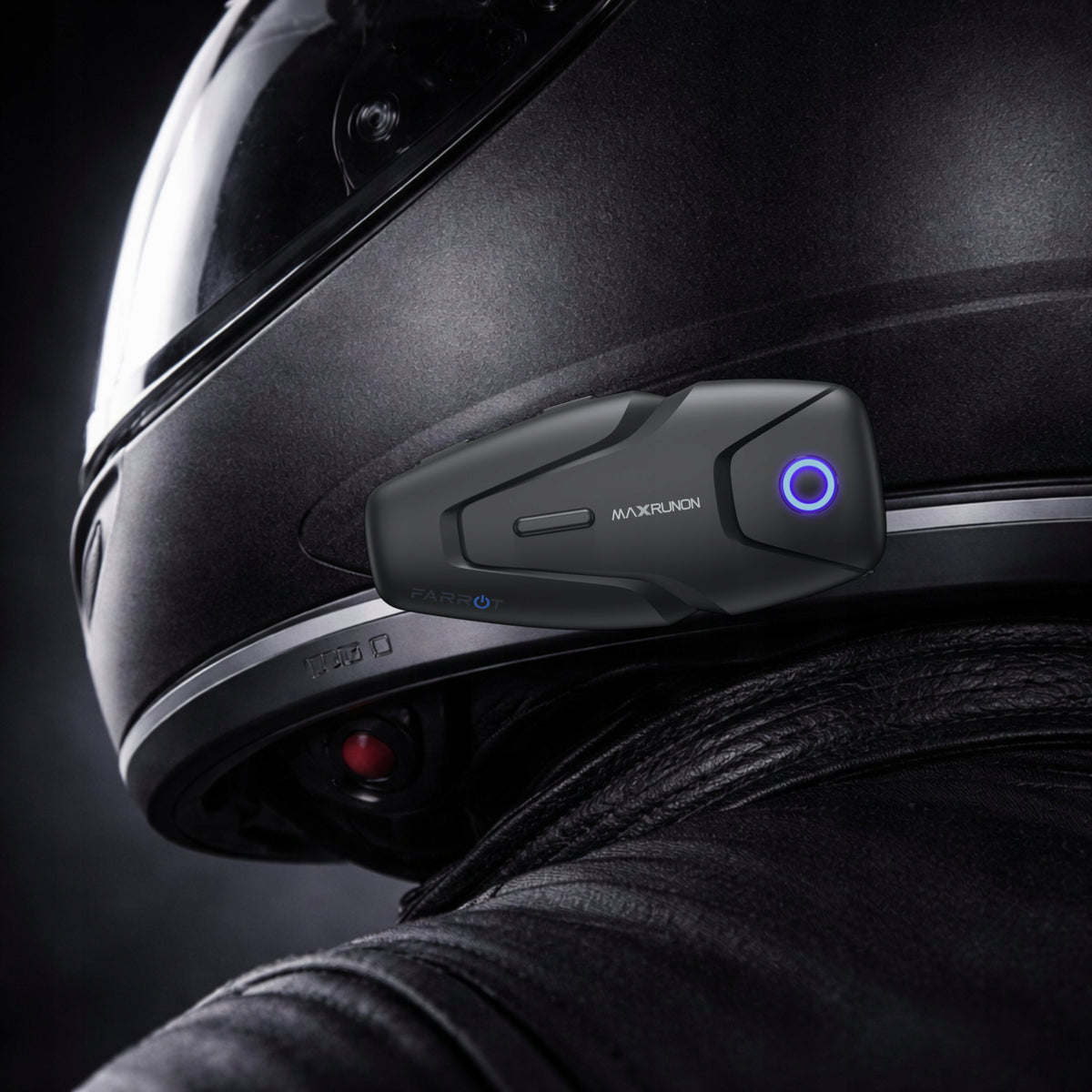 Motociklininkų Interkomas Bluetooth 5.3 su ANC – Ryšio Atstumas 500 M, Veikimas Iki 100 Km/h, 2 Vartotojams, IPX5 Apsauga nuo Vandens