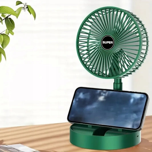 Nešiojamas mini stalinis ventiliatorius USB, sulankstomas, 16,8x8,7x16,8 cm