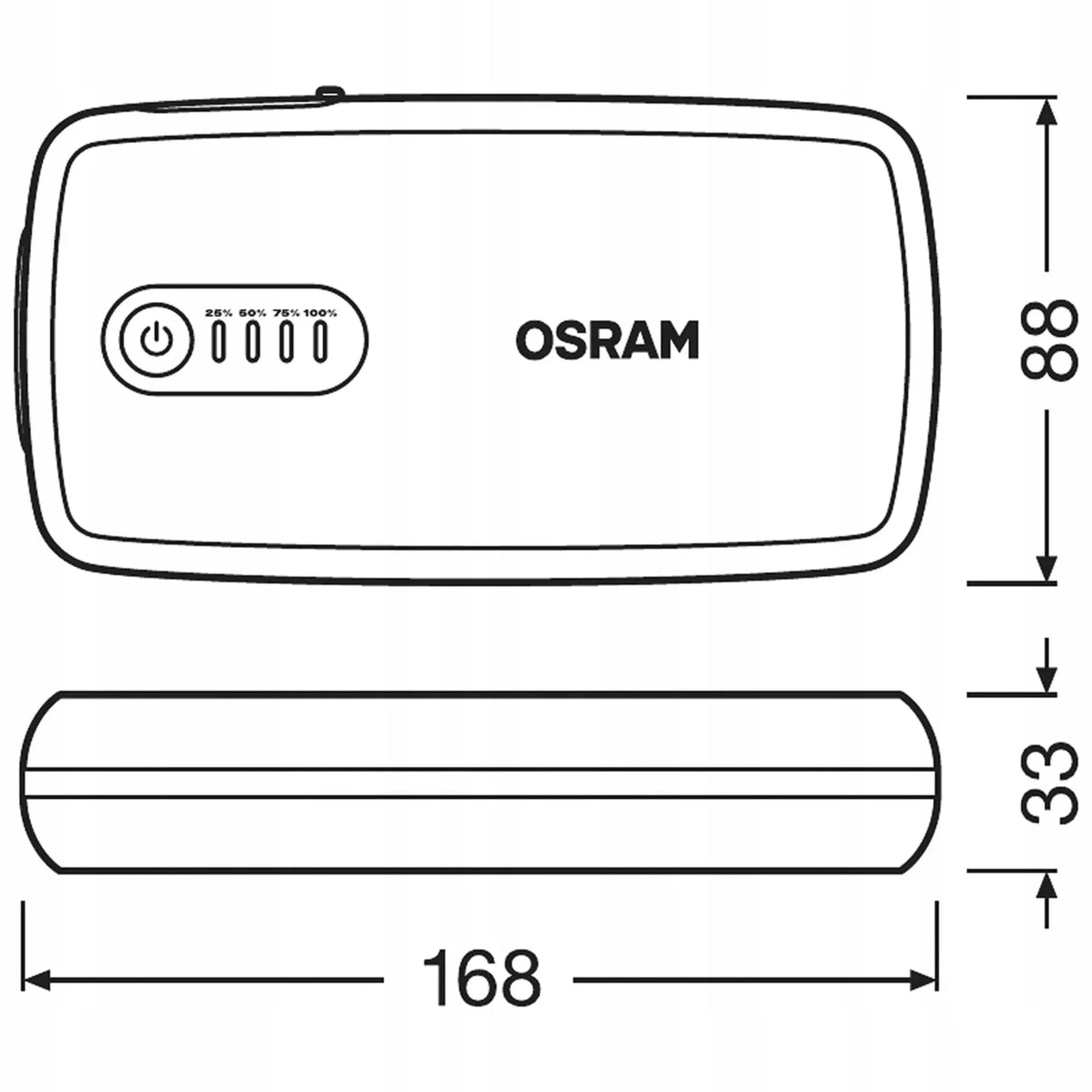 OSRAM BATTERYstart 300 ličio automobilio užvedimo įrenginys, 12 V, 12 000 mAh