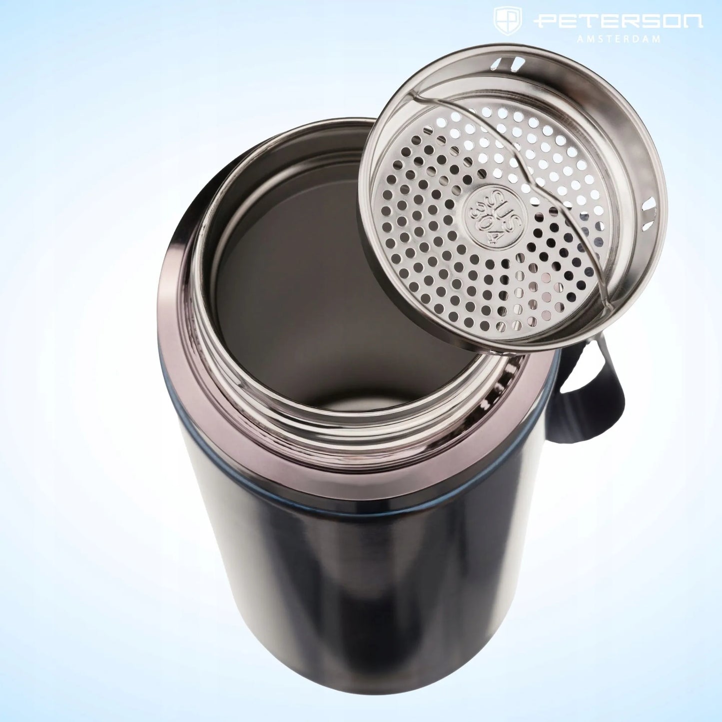 Peterson nerūdijančio plieno termosas karštiems ir šaltiems gėrimams, 750 ml, sandarus