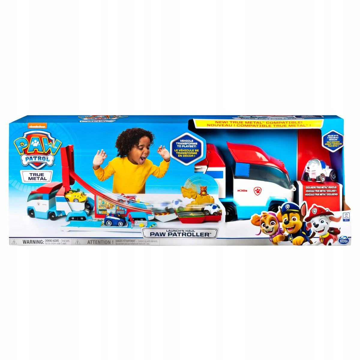 „Psi Patrol“ patruliavimo sunkvežimis „Paw Patroller“ 2 viename su automobiliukų paleidimo įrenginiu