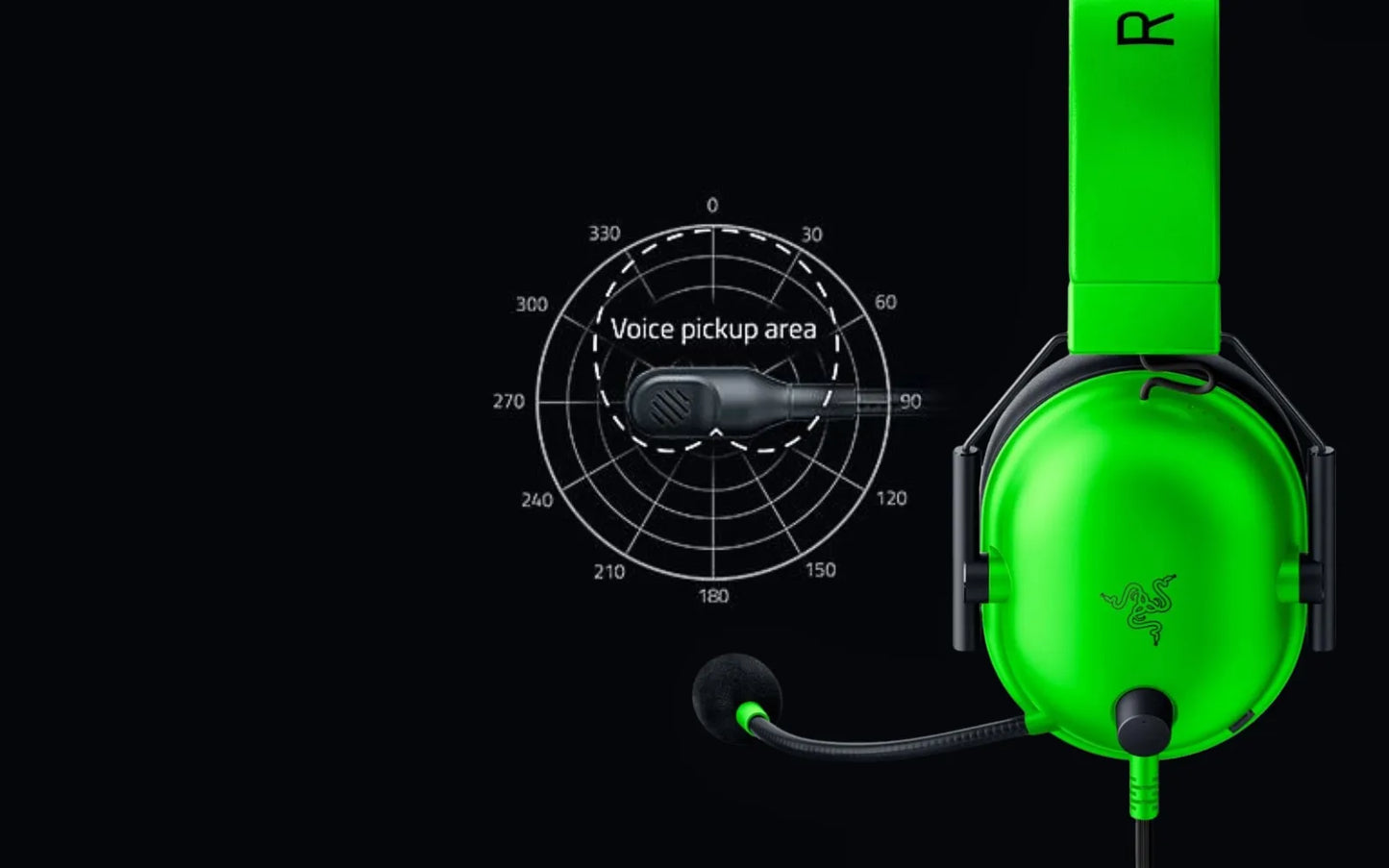 RAZER BlackShark V2 X laidinės žaidimų ausinės su mikrofonu 12Hz-28KHz