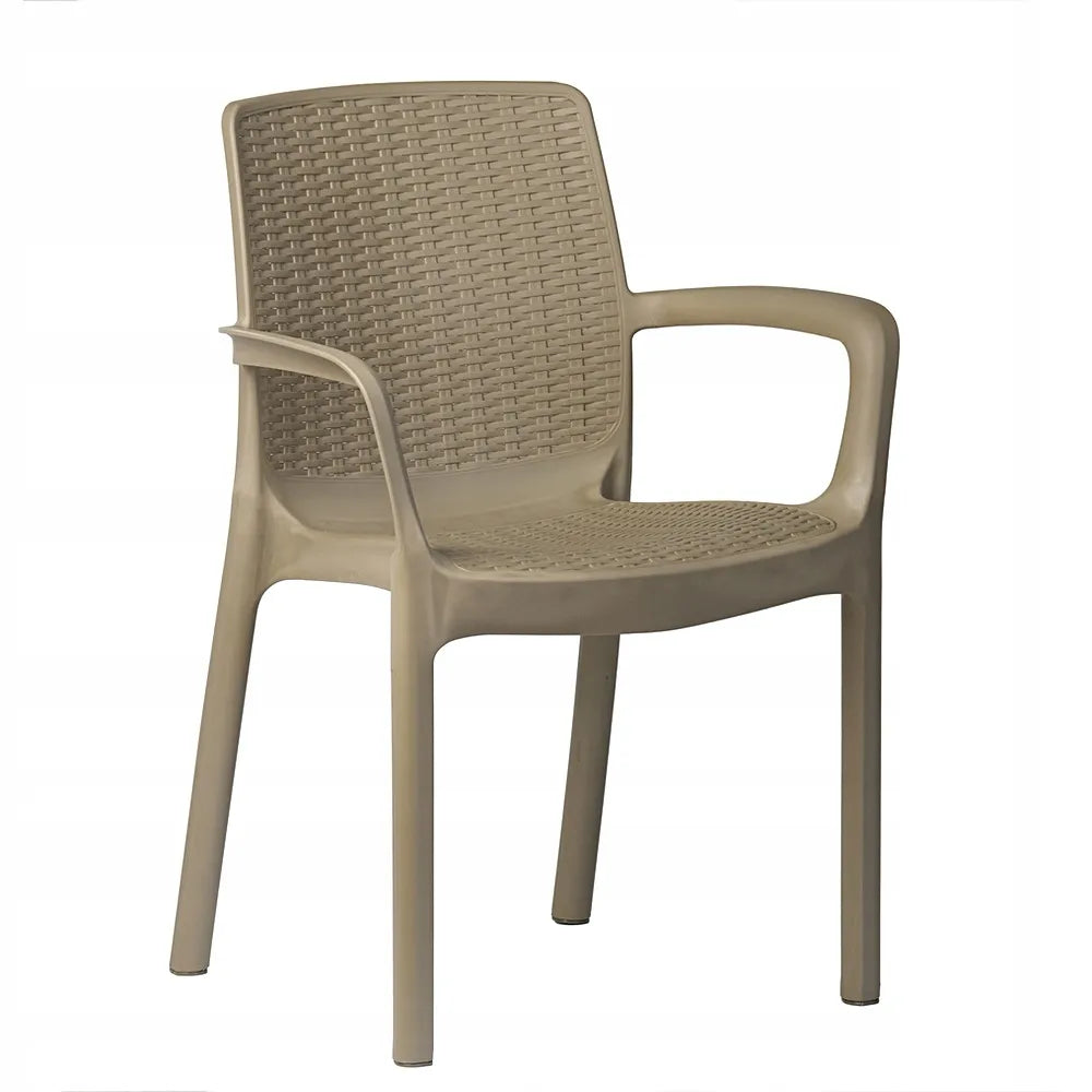 „Riviera“ sodo baldų komplektas – 4 kėdės ir 82 × 82 cm stalas