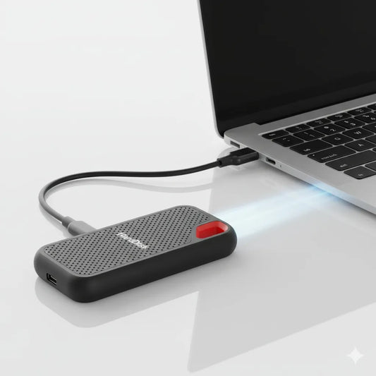 Spartusis nešiojamas 1TB SSD diskas USB-C telefonams, iPhone, Android ir nešiojamiesiems kompiuteriams