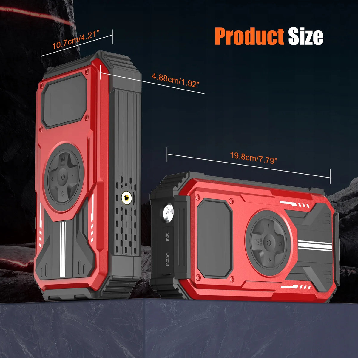 „Swarey“ PD-270 išorinė baterija 12 000 mAh su automobiliniu starteriu ir 150 PSI kompresoriumi, 6000 A