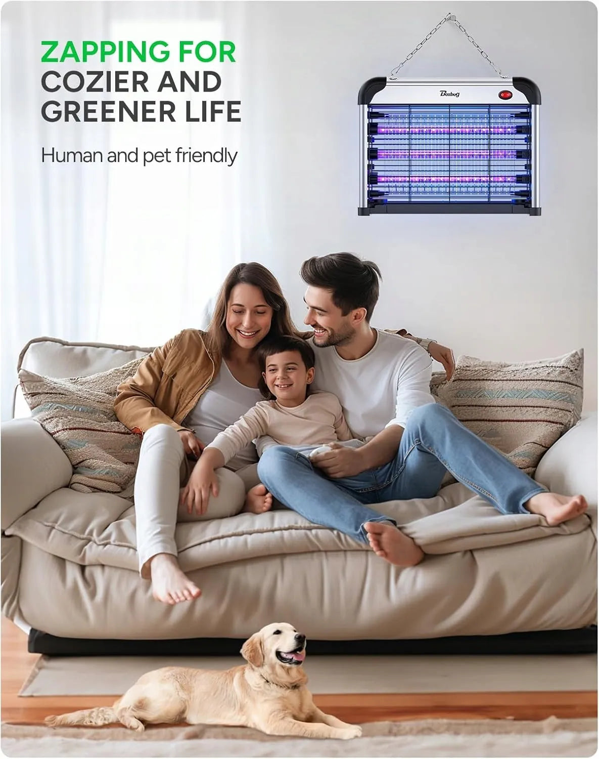 UV LED vabzdžių gaudyklė 3800V uodams ir musėms