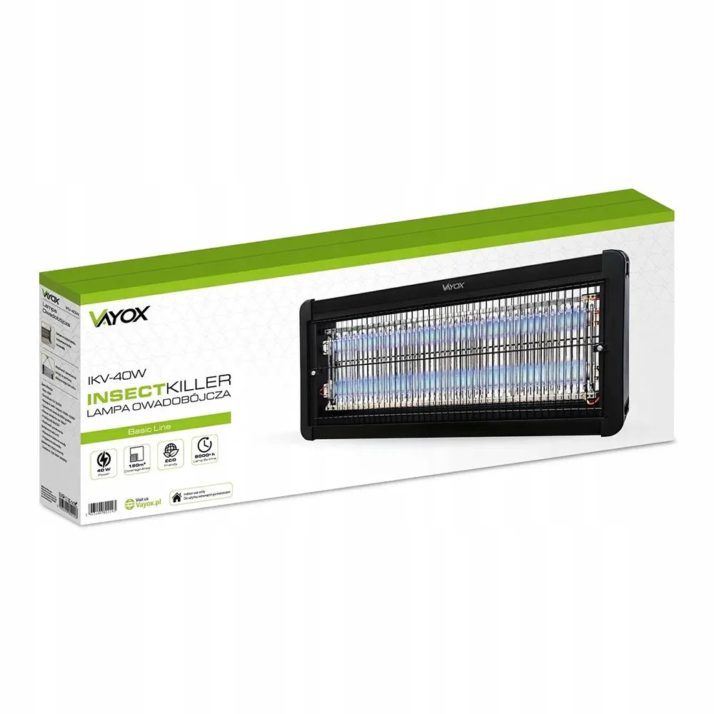 VAYOX IKV-40W 40W 365 nm UVA pakabinama/pastatoma UV vabzdžių lempa su 1 m kabeliu