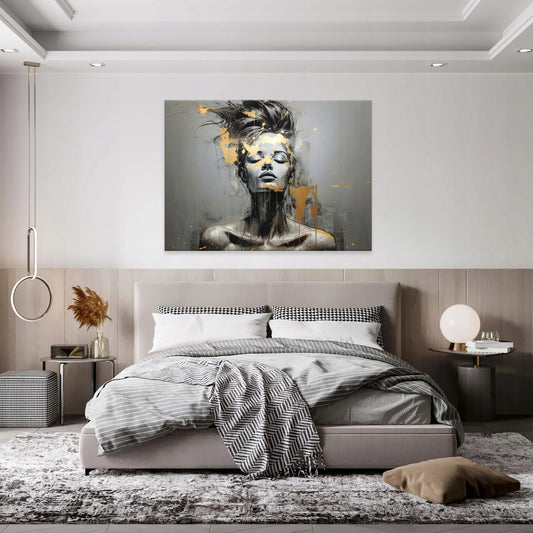 Wallarena paveikslas ant drobės „Abstraktus moters portretas“, 120 × 80 cm