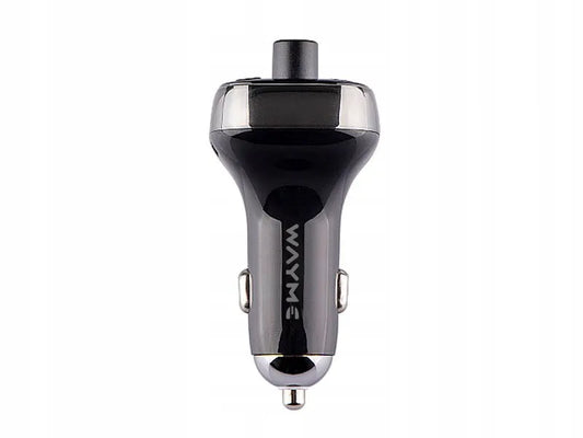 WAYME FM siųstuvas 12/24V su USB-C PD QC4.0+ Auto-ID, voltmetru ir laisvų rankų įranga