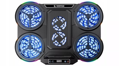 Žaidimų aušinimo stovas Rampage PROTE R6 – 10–17", RGB, reguliuojamas