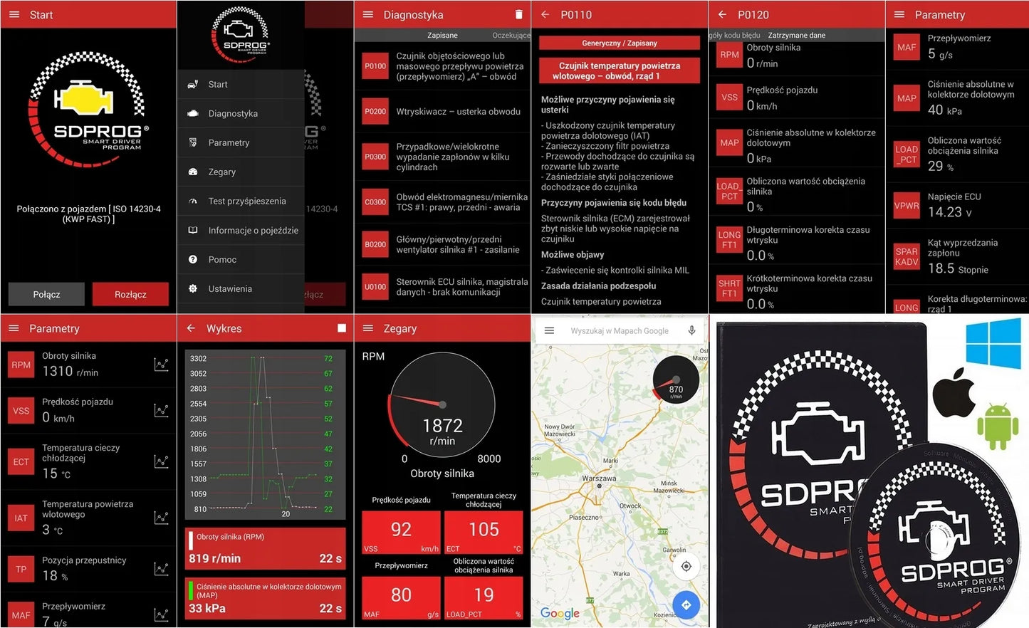 Diagnostikos sąsaja 24Diag V201 Bluetooth OBD-II Android Windows