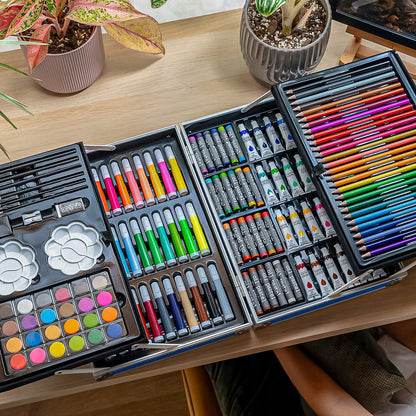 Meninis rinkinys tapybai ir piešimui vaikams, KREIDELĖS DĖKLE, 145 el.