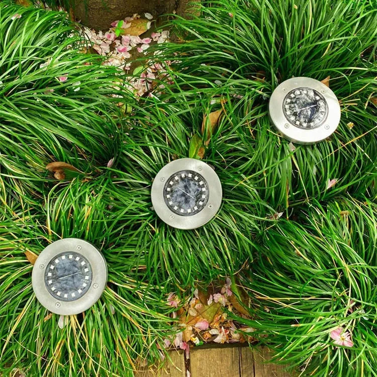 10 vnt. LED saulės sodo lempų rinkinys 16 LED įsmeigiamas dekoratyvinis šviestuvas