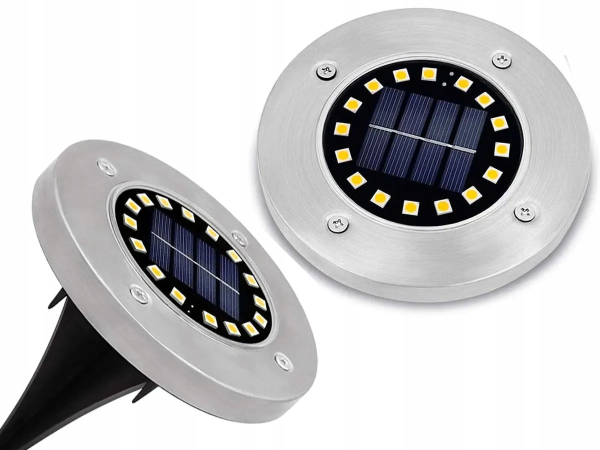 10 vnt. LED saulės sodo lempų rinkinys 16 LED įsmeigiamas dekoratyvinis šviestuvas
