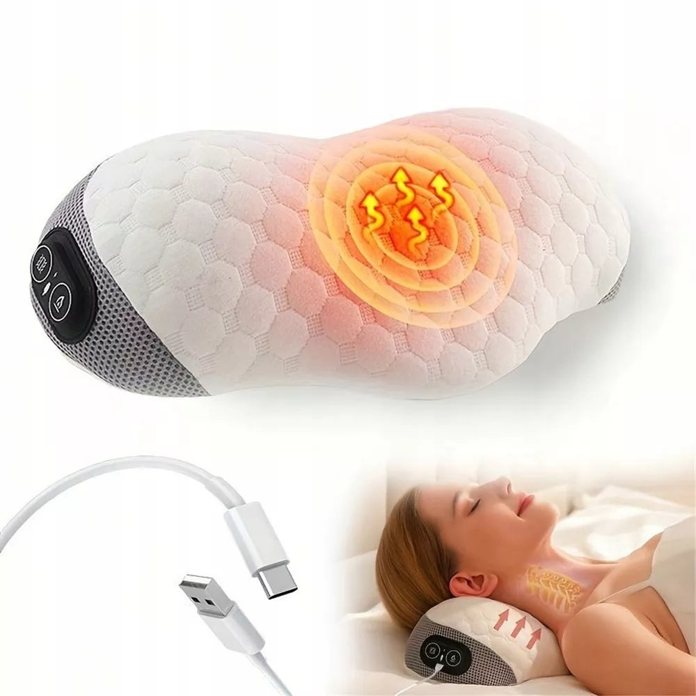 Masažinė pagalvė kaklui ir nugarai su šildymo funkcija