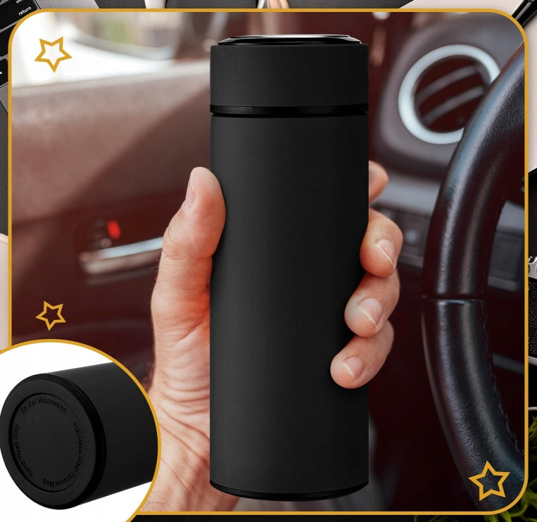 Dovanų rinkinys: Termosas su LED ekranėliu, rašiklis, užrašų knygelė. Dovana šventėms.