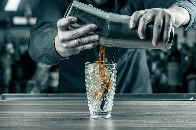 14 dalių baro reikmenų rinkinys su stovu, sidabrinis „Tin on tin“ plaktuvas