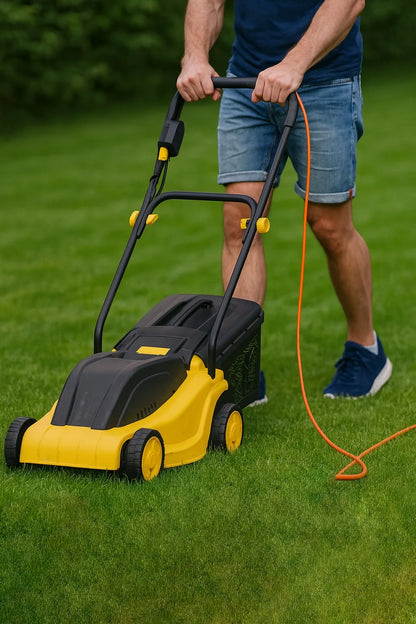 15 m sodo ilgintuvas vejapjovei, statybinis, 230V 2x1mm2 10A 2300W