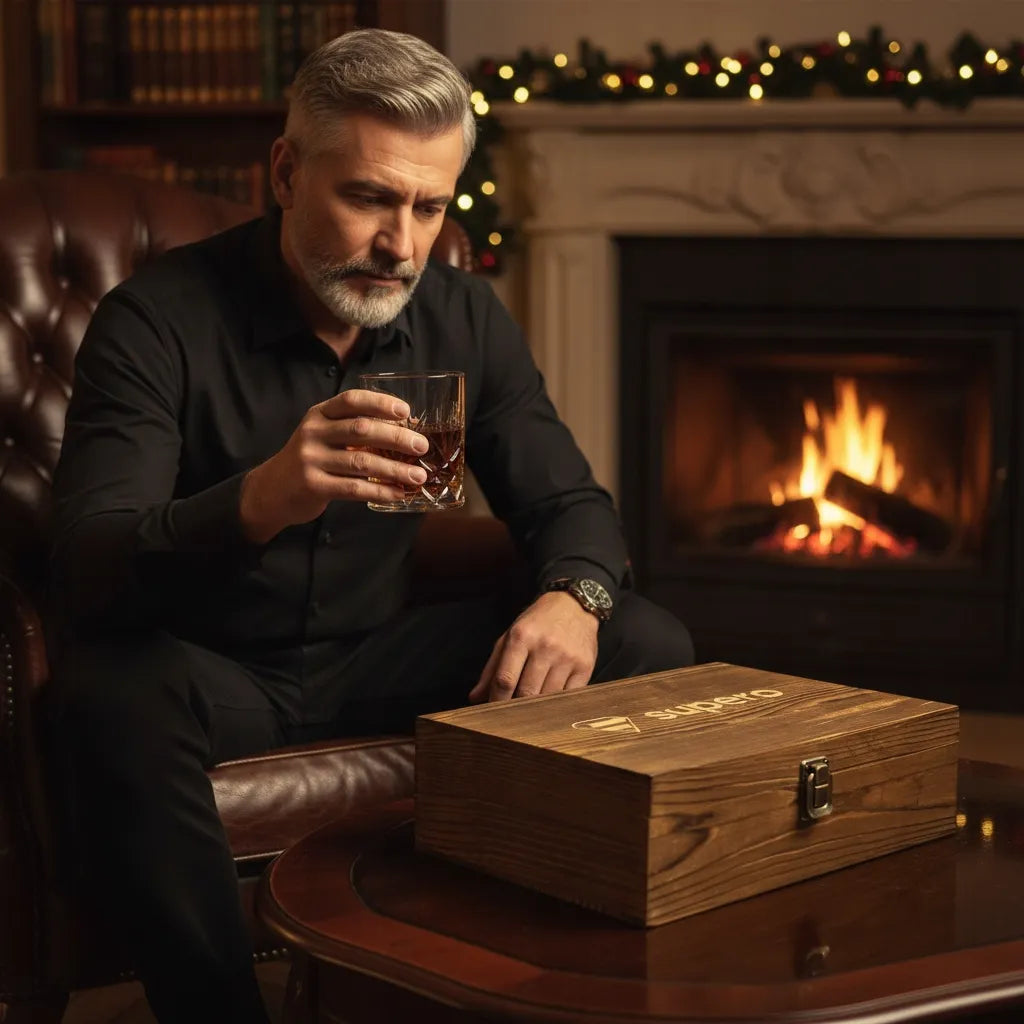 15 viename viskio rūkymo rinkinys „Whisky Smoker“ – dovana vyrui, vaikinui