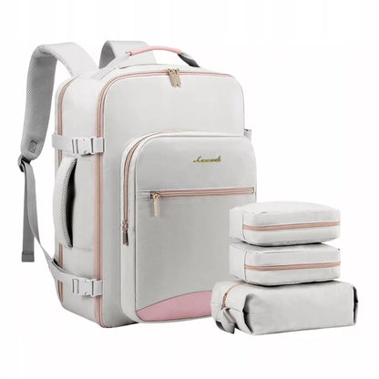 Moteriška kuprinė 40L – neperšlampama, su laptopo skyriumi, pilka