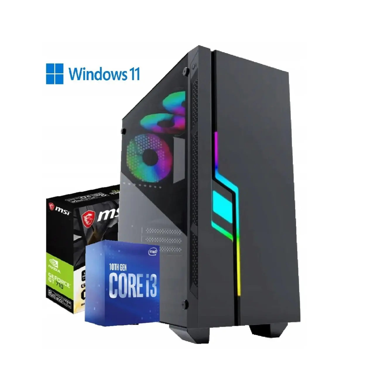 Kompiuteris žaidimams – Intel GT 710, 16 GB RAM, 480 GB SSD, Windows 11