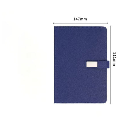 Mėlynas termopuodelio ir užrašinės dovanų rinkinys Kalėdoms ir dovanoms