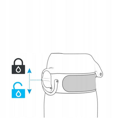 Didelė juoda elegantiška metalinė nerūdijančio plieno gertuvė 1,2 L ION8