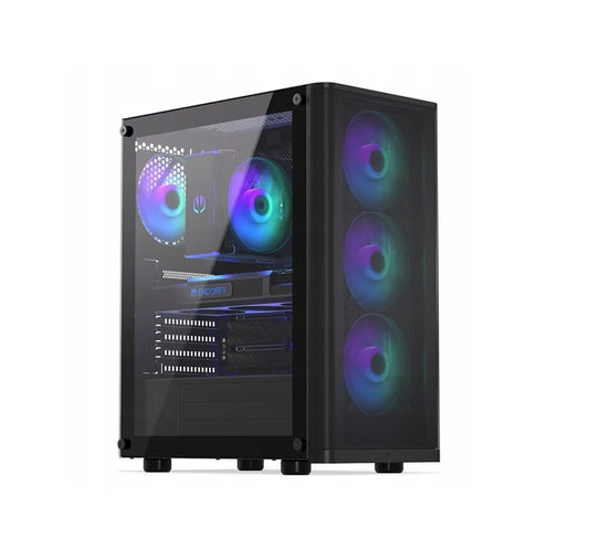 RGB žaidimų komplektas su 27″ monitoriumi – Ryzen 7 5700X, RTX 5060, 32 GB RAM, 1 TB SSD, Wi-Fi, Windows 11