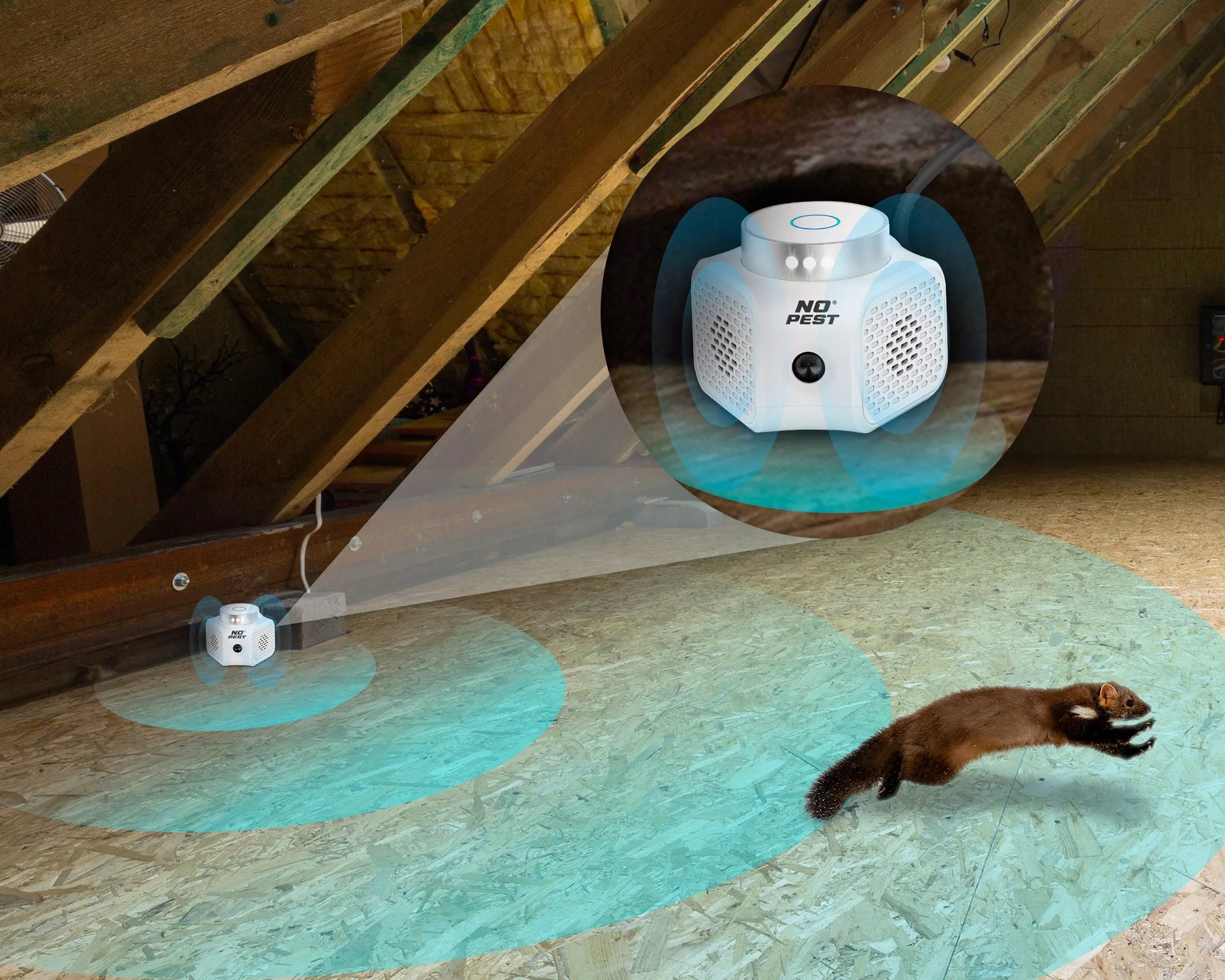 Ultragarsinis graužikų, žiurkių, pelių ir kiaunių atbaidymo prietaisas