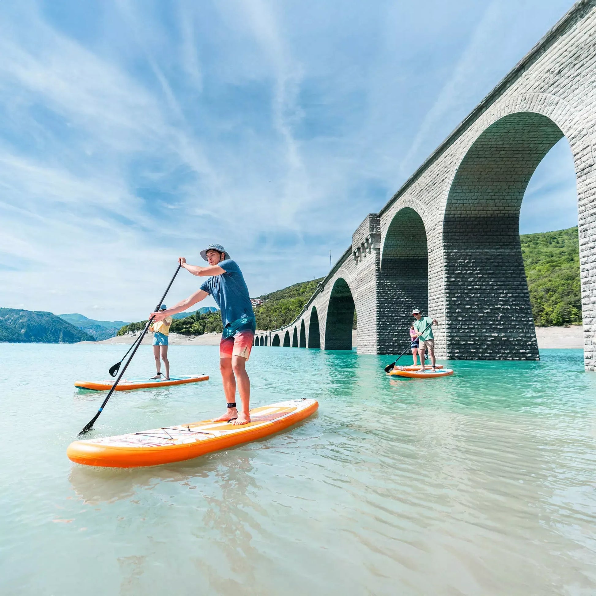 Pripučiama irklentė Aqua Marina Pure Air Coast 330 cm Minicombo su plūdurėliu