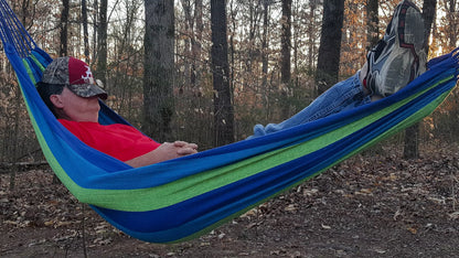 2 VIETŲ SODO HAMAKAS BRAZILIŠKAS XXL STIPRUS, SU LANKU, DIDELIS + KREPŠYS