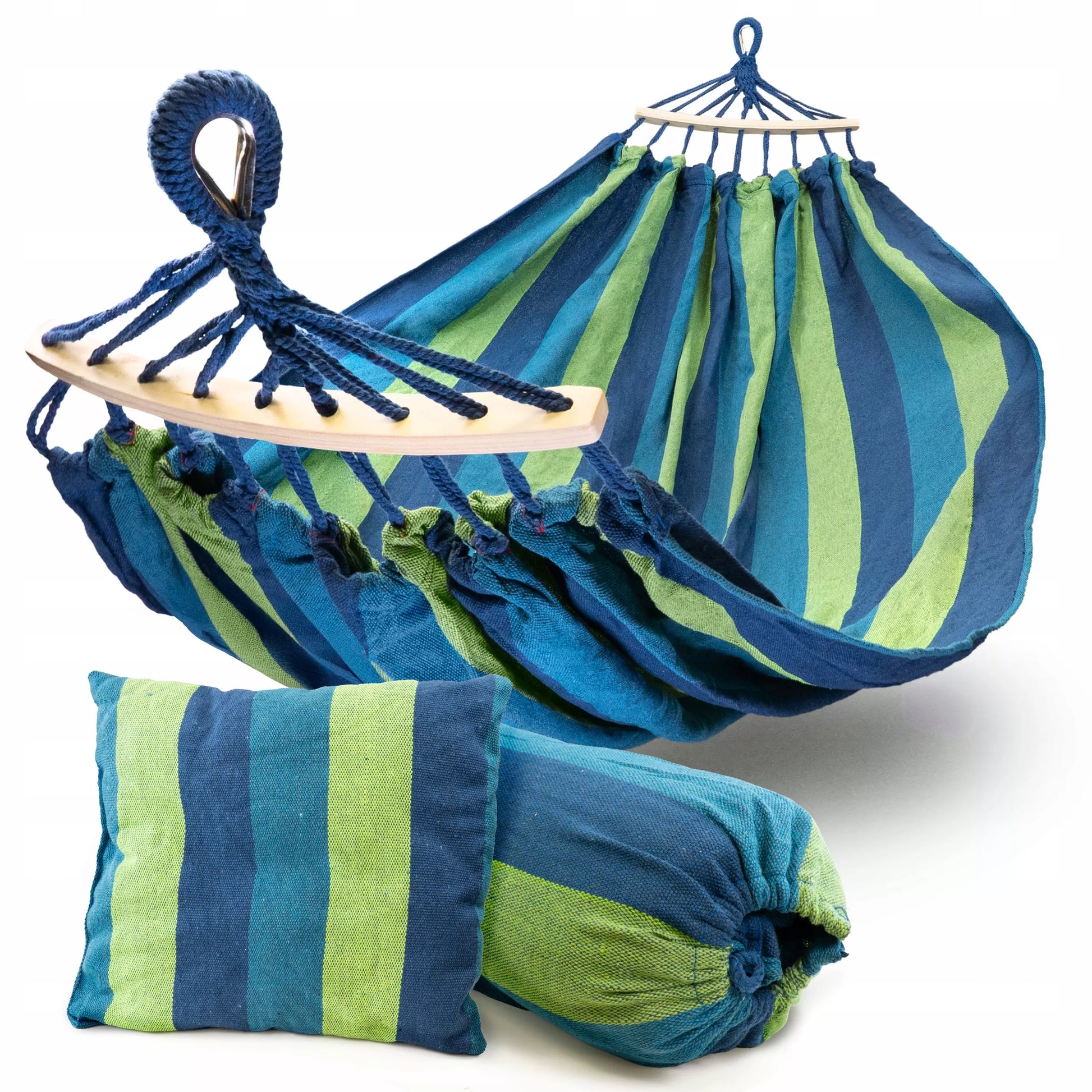 2 VIETŲ SODO HAMAKAS BRAZILIŠKAS XXL STIPRUS, SU LANKU, DIDELIS + KREPŠYS