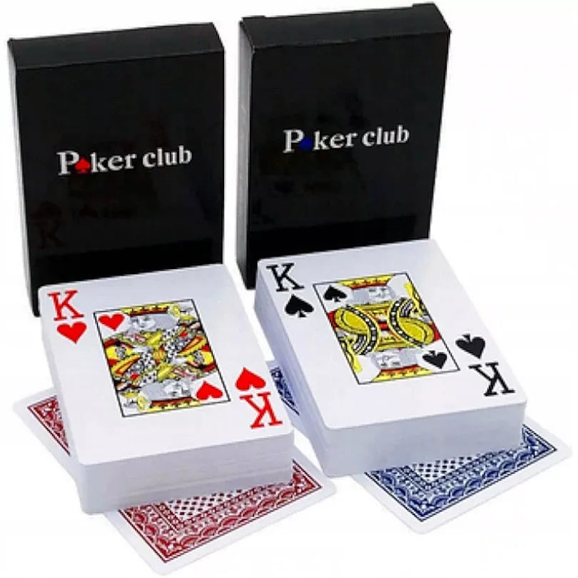 2 klasikinės vandeniui atsparios plastikines pokerio kortos
