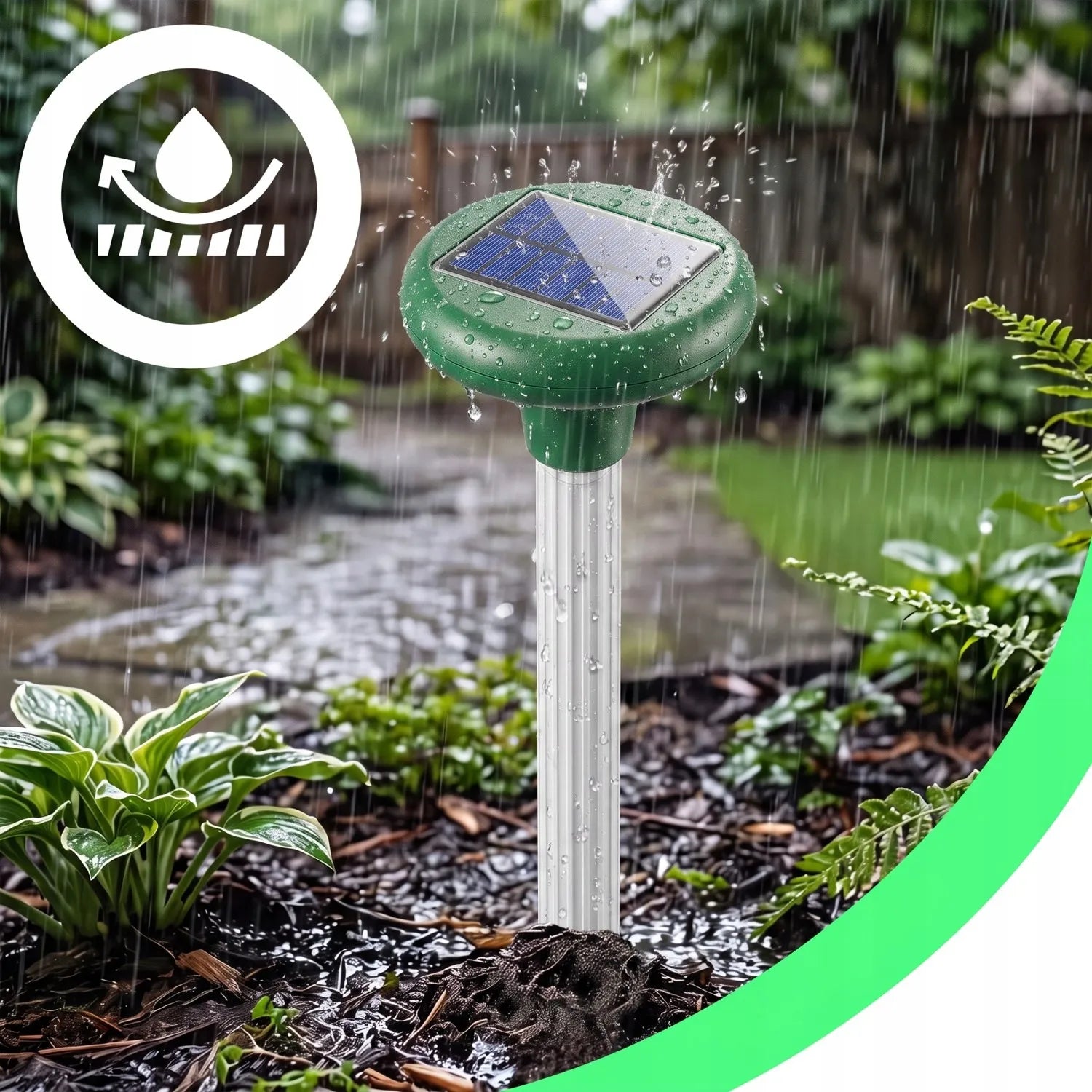 2× RETOO galingas saulės energija veikiantis atbaidytuvas nuo kurmių, žiurkių, graužikų ir kiaunių, garsas ir vibracijos