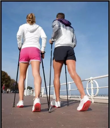 2 vnt. NORDIC WALKING lazdelės 125 LAZDĖS 115 105 vaikščiojimui LENGVAS REGULIUOJAMAS