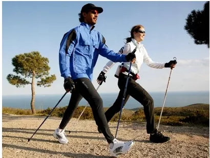 2 vnt. NORDIC WALKING lazdelės 125 LAZDĖS 115 105 vaikščiojimui LENGVAS REGULIUOJAMAS