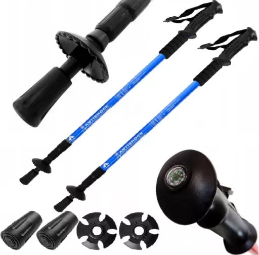 2 vnt. NORDIC WALKING lazdelės 125 LAZDĖS 115 105 vaikščiojimui LENGVAS REGULIUOJAMAS