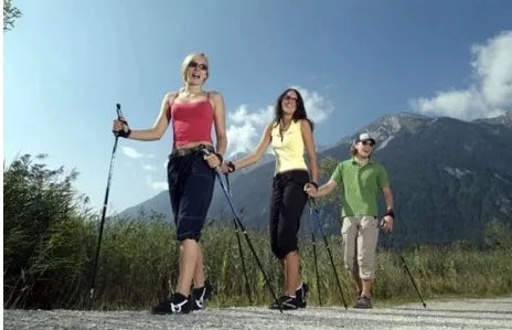 2 vnt. NORDIC WALKING lazdelės 125 LAZDĖS 115 105 vaikščiojimui LENGVAS REGULIUOJAMAS