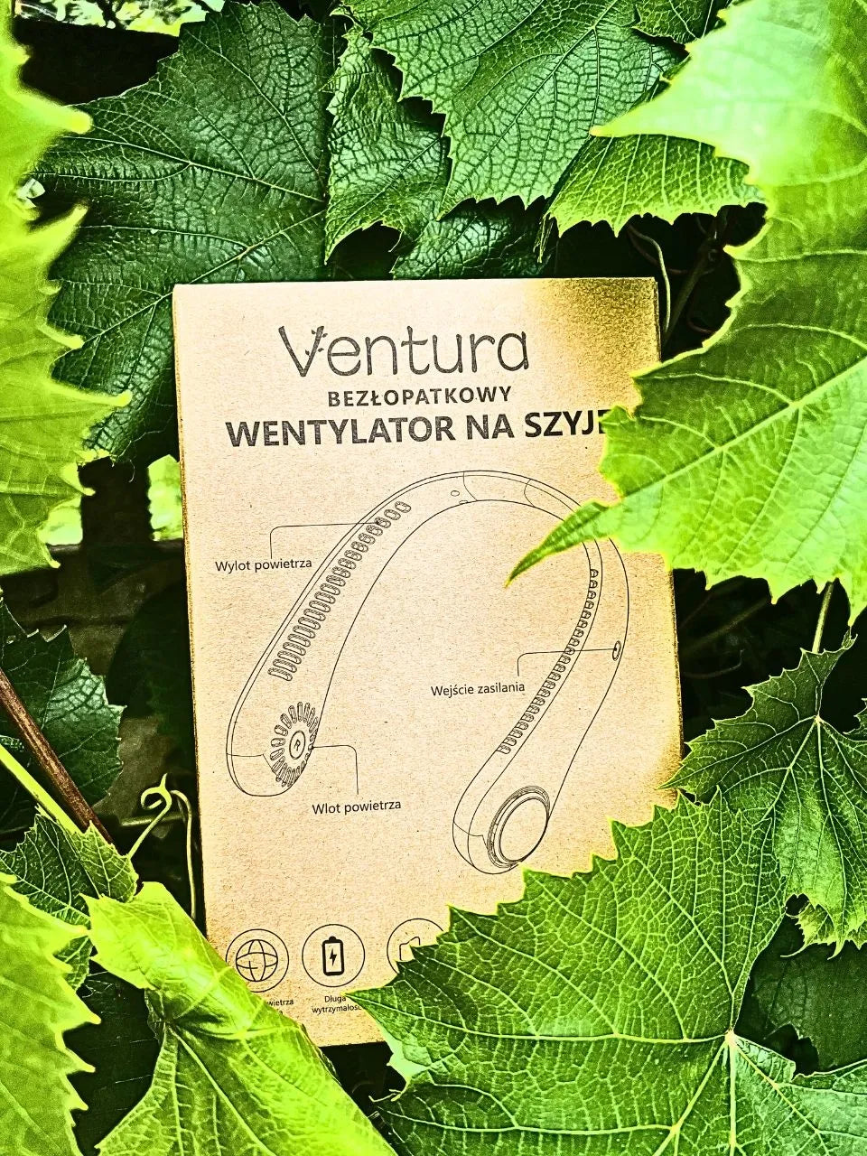 2 vnt. Ventura kaklo ventiliatorius bevielis nešiojamas lankstus